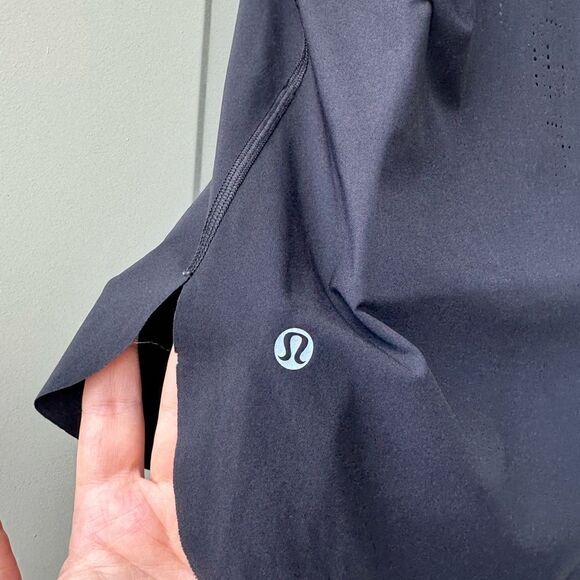 LULULEMON Small Singlet Racer Back Lasercut Logo Tank Top Black Shirt Size 4 - Picture 6 of 8